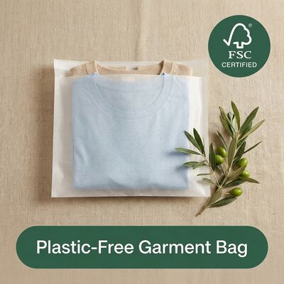 Biodégradable Compostable Sacoche en verre Emballage de vêtements Eco-friendly Vêtements Vêtements Manches OEM Distributeur pour certifié