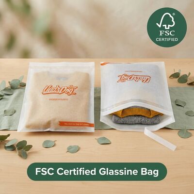Produits de luxe sans plastique réutilisable sac en verre emballage de vêtements recyclables vêtements écologiques vêtements mode certifiée résistant à la graisse