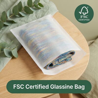 Zéro sac en plastique vert en verre Vêtements de luxe Vêtements écologiques Emballage de vêtements Conforme à l'UE Sacoche de vêtements pour OEM certifié