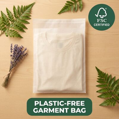 Luxe sac en verre écologique Convient Vêtements Emballages verts Aucun emballage plastique Vêtements écologiques Vêtements sac biodégradable recyclable UE