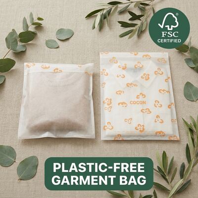 Sac en verre transparent 40 gm Eco-friendly pour les vêtements certifiés Recyclable pour les vêtements Emballages de vêtements translucides EU Manufacturer en vrac