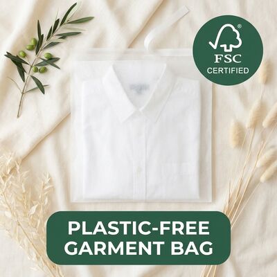 Sac en verre transparent 40 grammes pour les vêtements Emballage de vêtements translucides Eco-sac de vêtements pour les vêtements certifiés recyclables biodégradables