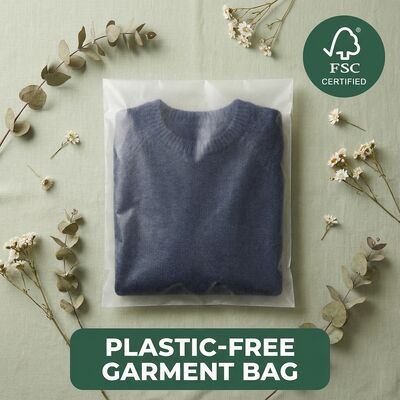 Sacs en verre de luxe en vrac pour vêtements pour vêtements certifiés écologiques Emballage biodégradable recyclable UE personnalisé