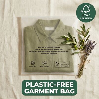 Sacs en verre biodégradables pour la maison, emballage de vêtements compostables, vêtements écologiques, sacs pour vêtements certifiés résistant à la graisse, recyclables