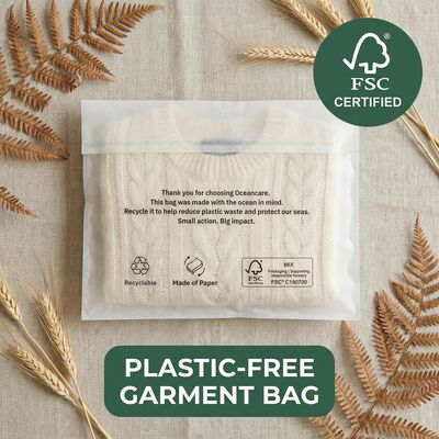 Emballages verts Sacs en verre Vêtements écologiques Vêtements en plastique zéro Conforme à l'UE Sacoche pour vêtements certifiée recyclable USA