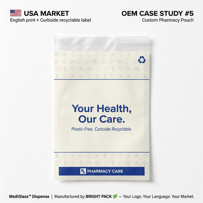 Conformité de la FDA Sacoche en papier stérile recouverte de cire Pharma de luxe Eco-friendly Packaging médical sans plastique Fabricant en gros