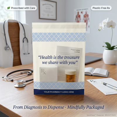 Emballage médical sans plastique Sacoche médicinale papier Emballage pharmaceutique recyclable Europe Moq faible OEM