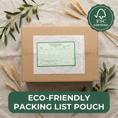 Enveloppe de livraison en verre Biodégradable sans plastique Liste d'emballage durable certifiée FSC portefeuille Eco OEM recyclable