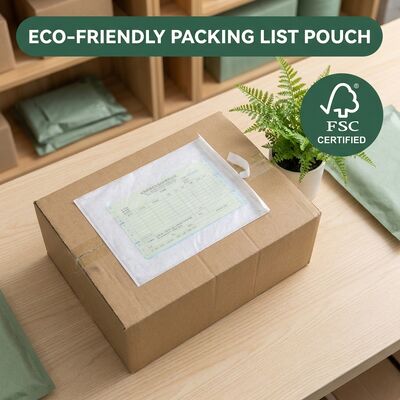 Liste d'emballage écologique Enveloppe Document en papier recyclable Emballage autoadhésif Étiquette d'expédition