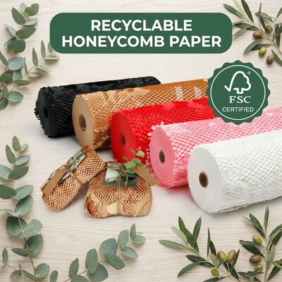 Papier kraft recyclable en nid d'abeille écologique pour l'emballage et la livraison de cadeaux