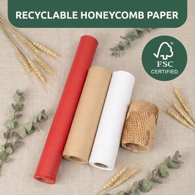 Papier biodégradable à base de nid d'abeille pour céramique Artwork Expédition d'articles fragiles - Amortissement écologique et emballage protecteur