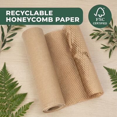 Papier Kraft en nid de miel écologique, recyclable, compostable, rembourrage pour cosmétiques, rouleau de bijoux