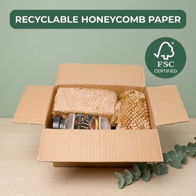 Ruloir de papier perforé de nid d'abeille Kraft enveloppement de nid d'abeille papier d'emboutissage expandable pour emballage